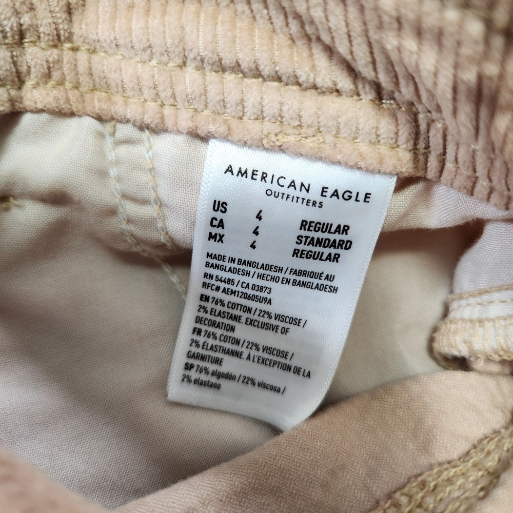 American Eagle Cargo Pants Women 4 Baggy Wide Leg Super High Rise Corduroy Y2K - Picture 13 of 14